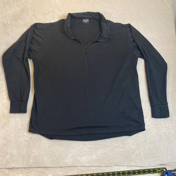 Duluth Mens 1/4 Zip Pullover Shirt Size XL Black Long Sleeve - Picture 6 of 6